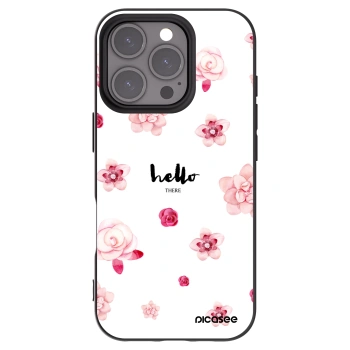 Picasee Μαύρη θήκη σιλικόνης για Apple iPhone 16 Pro - Hello there