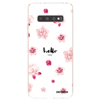 Picasee διαφανής θήκη σιλικόνης Samsung Galaxy S10 Plus G975 - Hello there