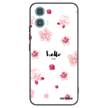 Picasee Μαύρη θήκη σιλικόνης για Motorola Moto G34 5G - Hello there