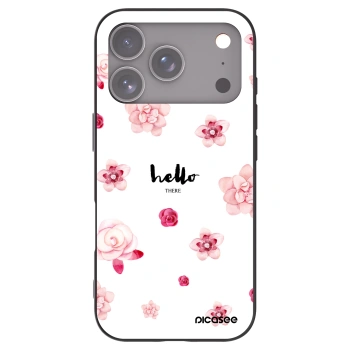Picasee Μαύρη θήκη σιλικόνης για Apple iPhone 17 Pro - Hello there