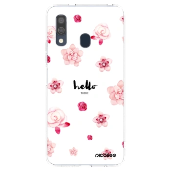 Picasee διαφανής θήκη σιλικόνης Samsung Galaxy A40 A405F - Hello there