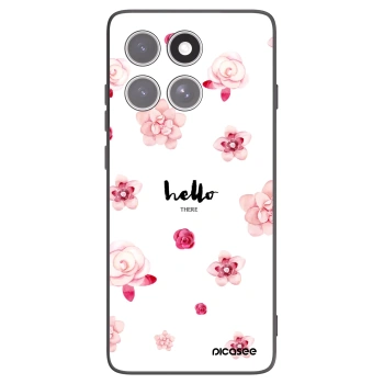 Picasee Μαύρη θήκη σιλικόνης για Motorola Edge 60 Fusion - Hello there