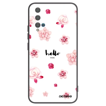 Picasee Μαύρη θήκη σιλικόνης για Huawei Nova 5T - Hello there