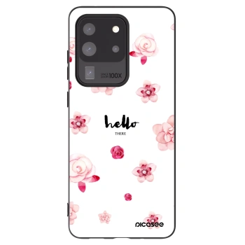 Picasee Μαύρη θήκη σιλικόνης για Samsung Galaxy S20 Ultra 5G G988F - Hello there