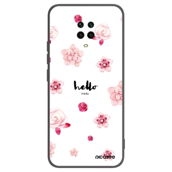 Picasee Μαύρη θήκη σιλικόνης για Xiaomi Redmi Note 9S - Hello there