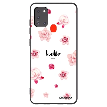 Picasee Μαύρη θήκη σιλικόνης για Samsung Galaxy A21s - Hello there