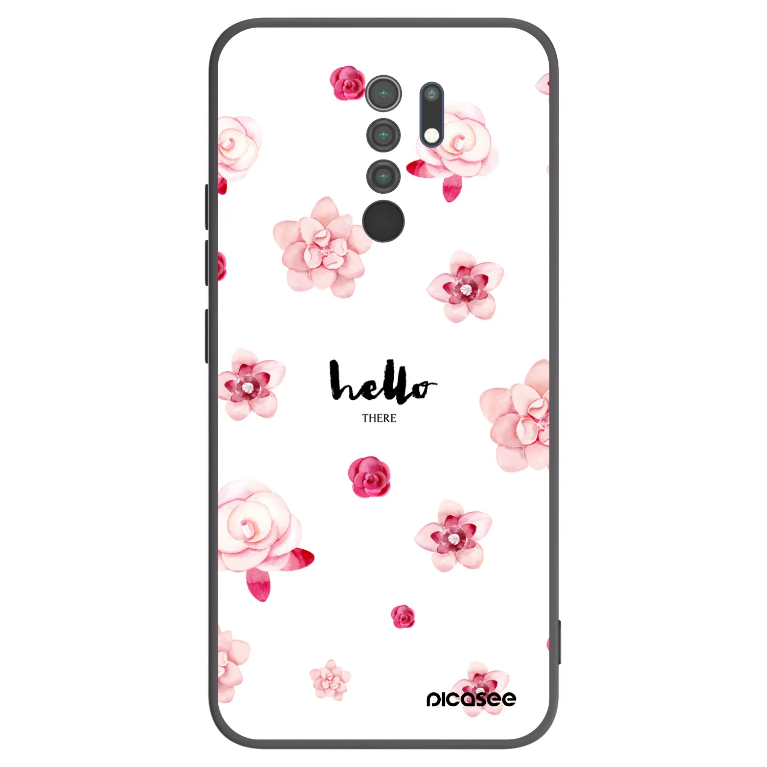 Picasee Μαύρη θήκη σιλικόνης για Xiaomi Redmi 9 - Hello there
