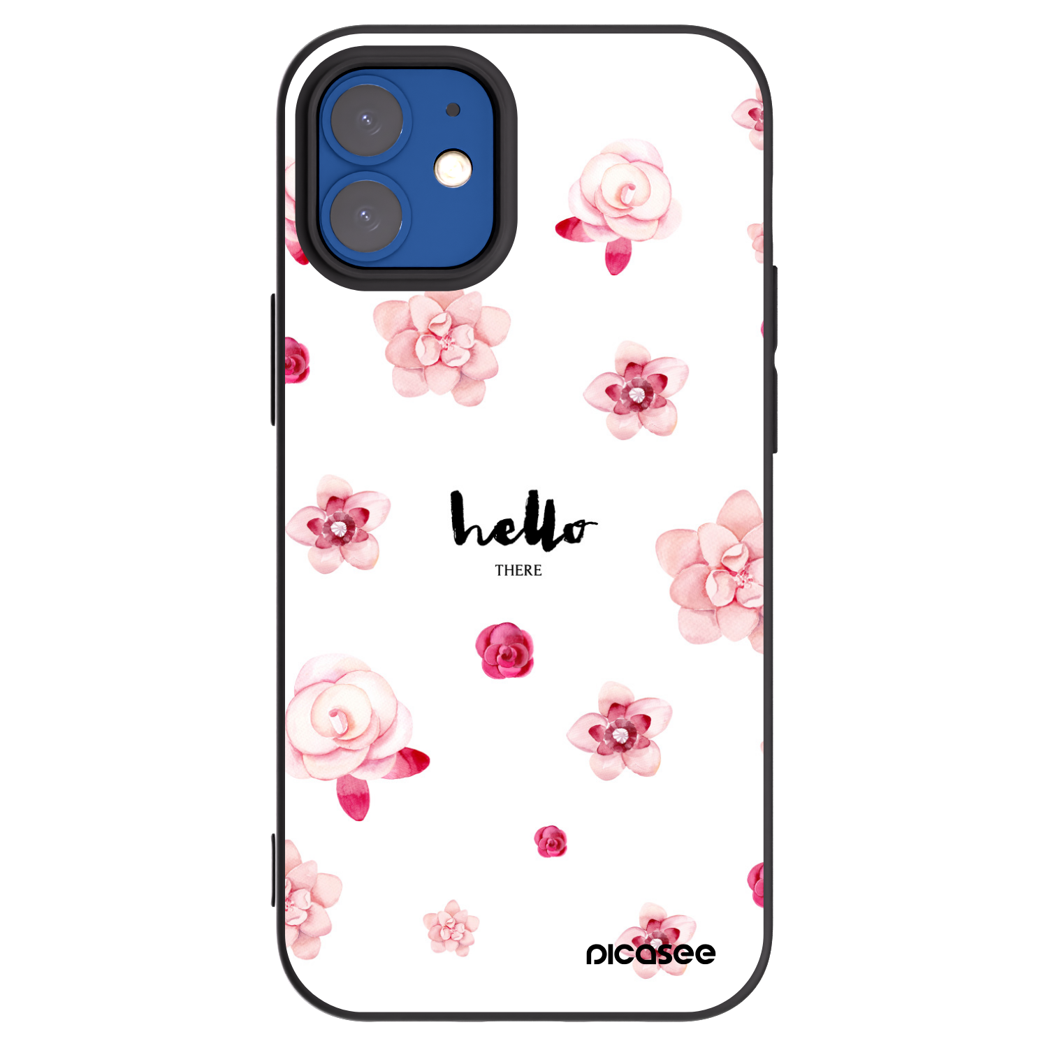 Picasee Μαύρη θήκη σιλικόνης για Apple iPhone 12 mini - Hello there