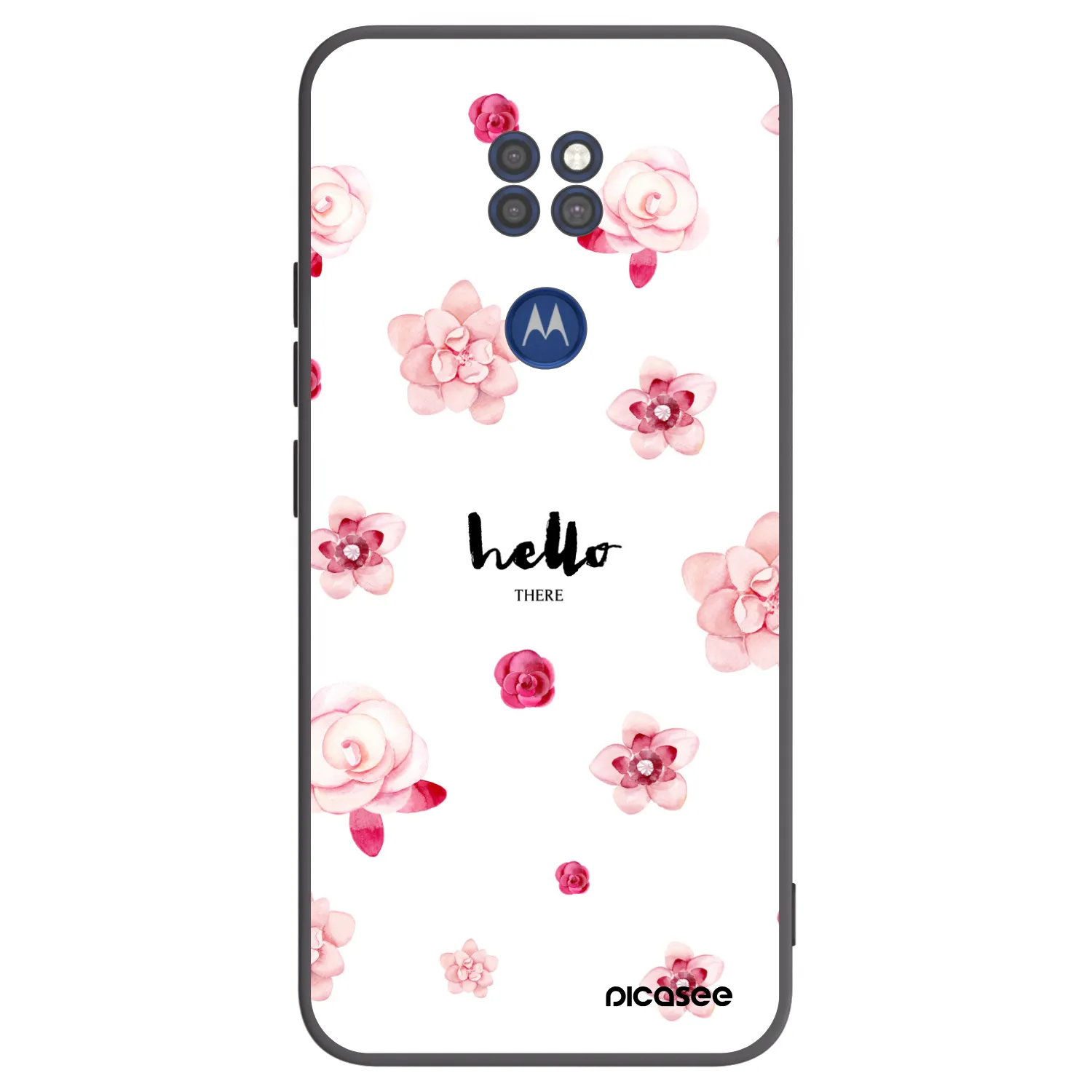 Picasee Μαύρη θήκη σιλικόνης για Motorola Moto G9 Play - Hello there