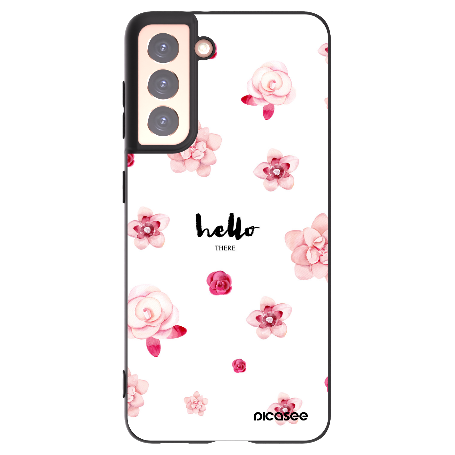 Picasee Μαύρη θήκη σιλικόνης για Samsung Galaxy S21 5G G991B - Hello there