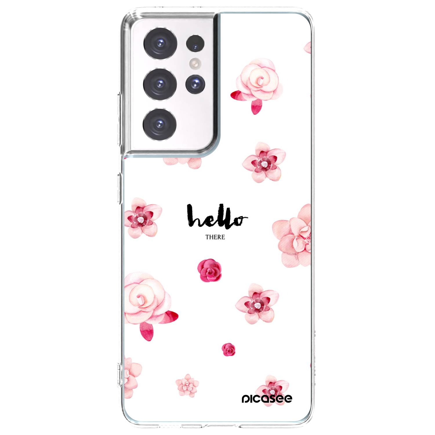 Picasee διαφανής θήκη σιλικόνης Samsung Galaxy S21 Ultra 5G G998B - Hello there