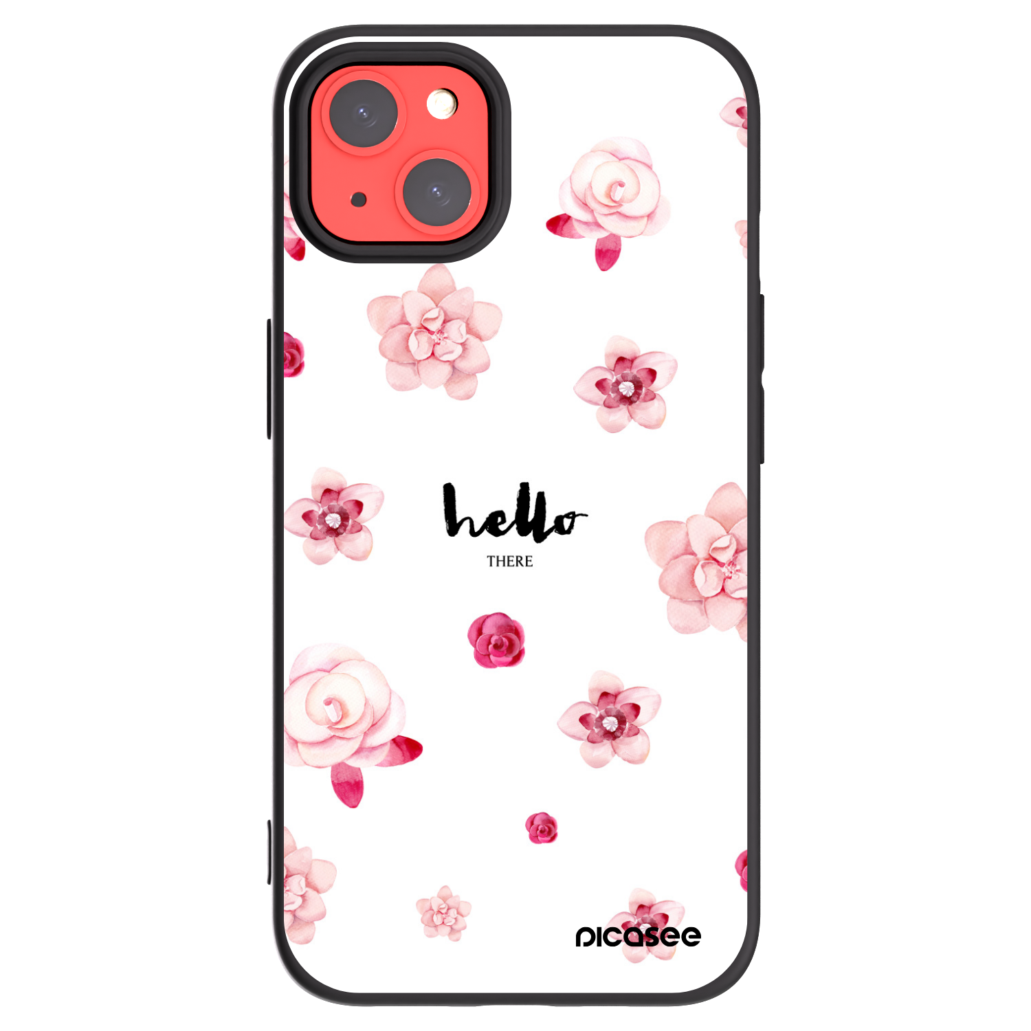 Picasee Μαύρη θήκη σιλικόνης για Apple iPhone 13 - Hello there