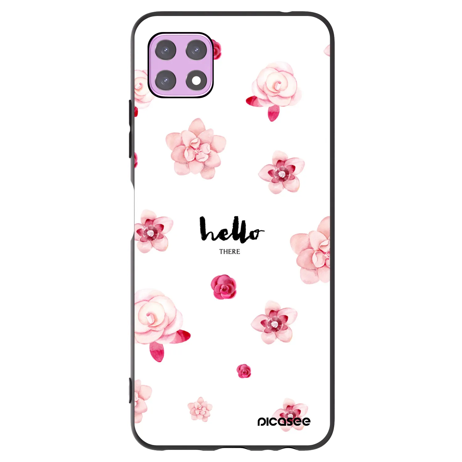 Picasee Μαύρη θήκη σιλικόνης για Samsung Galaxy A22 A226B 5G - Hello there