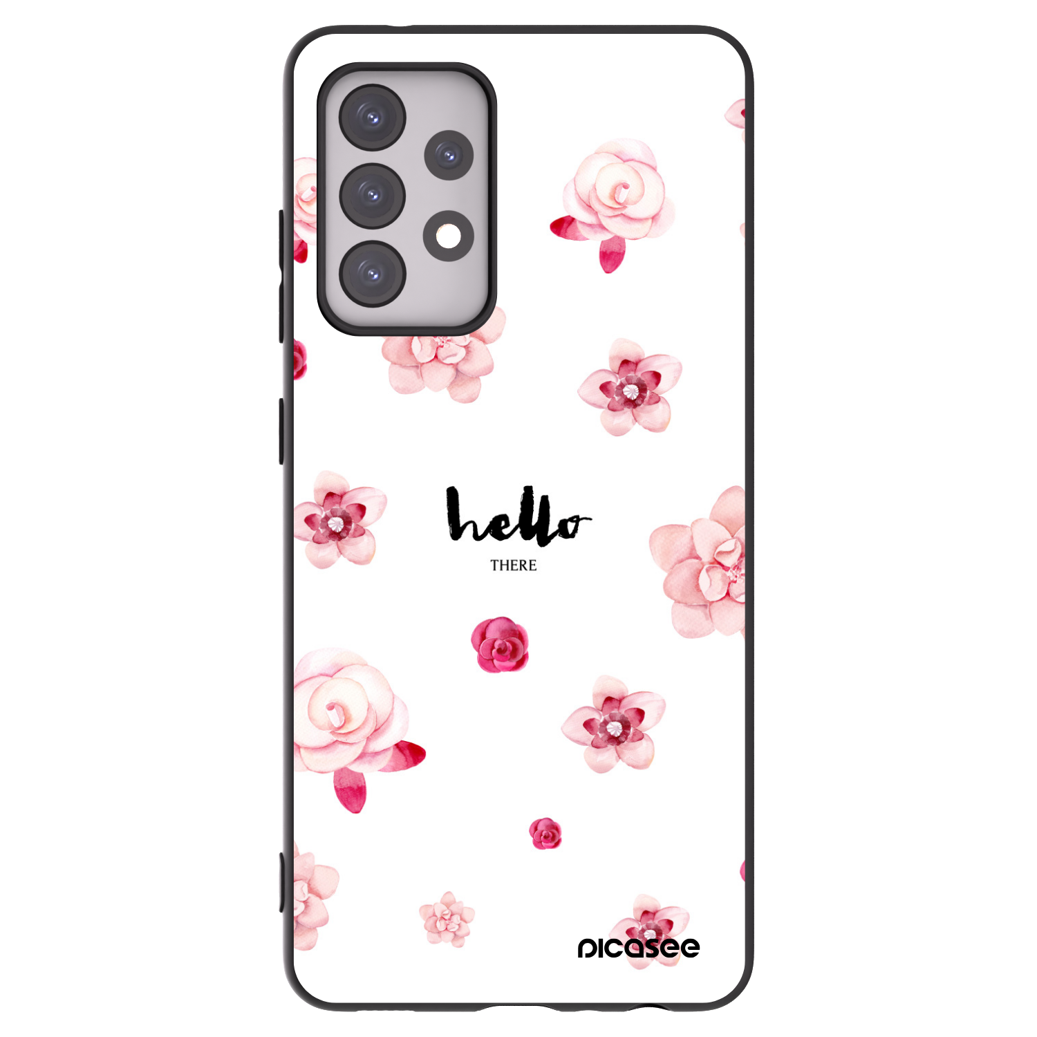 Picasee Μαύρη θήκη σιλικόνης για Samsung Galaxy A52s 5G A528B - Hello there