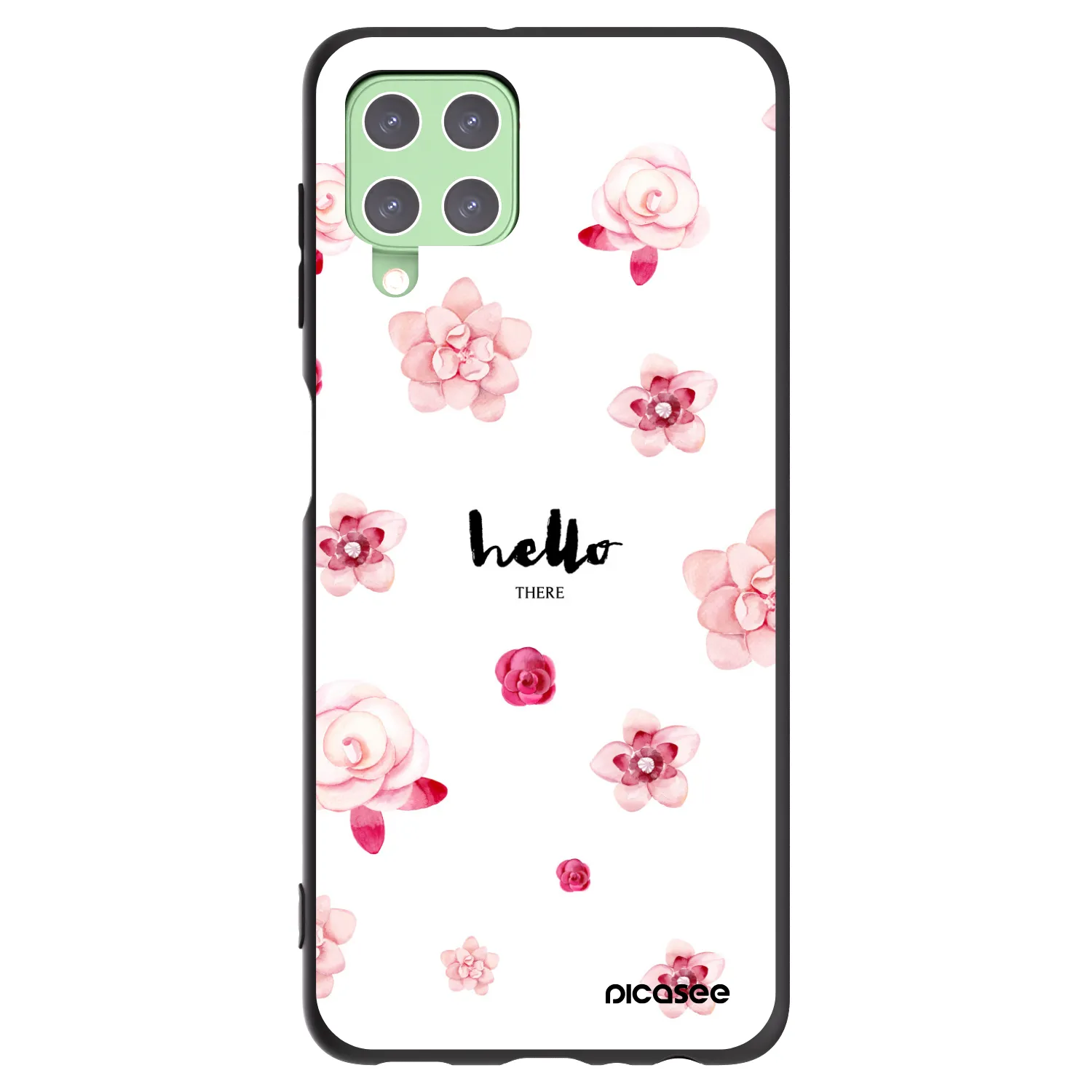 Picasee Μαύρη θήκη σιλικόνης για Samsung Galaxy A22 A225F 4G - Hello there