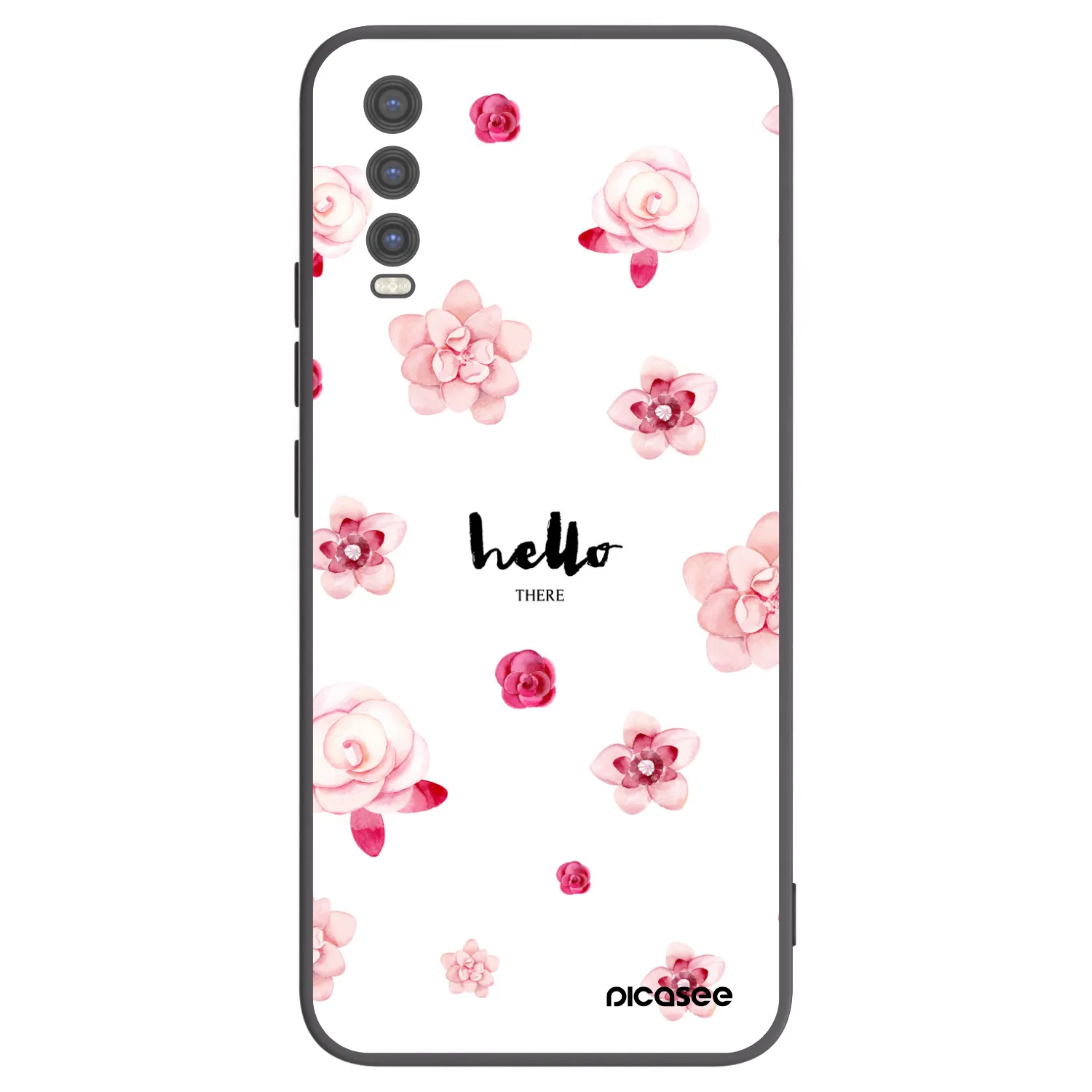 Picasee Μαύρη θήκη σιλικόνης για Vivo Y20s - Hello there