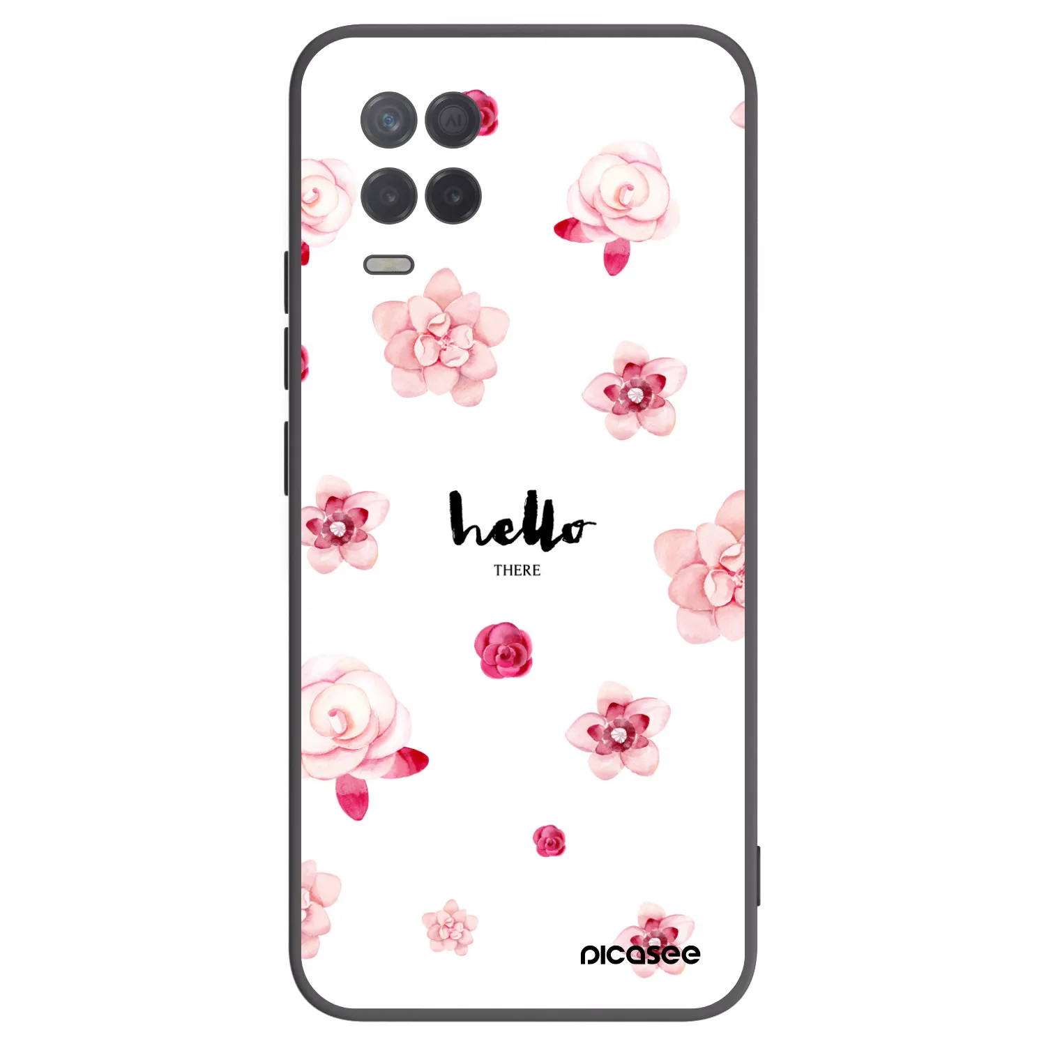 Picasee Μαύρη θήκη σιλικόνης για Realme 8 5G - Hello there