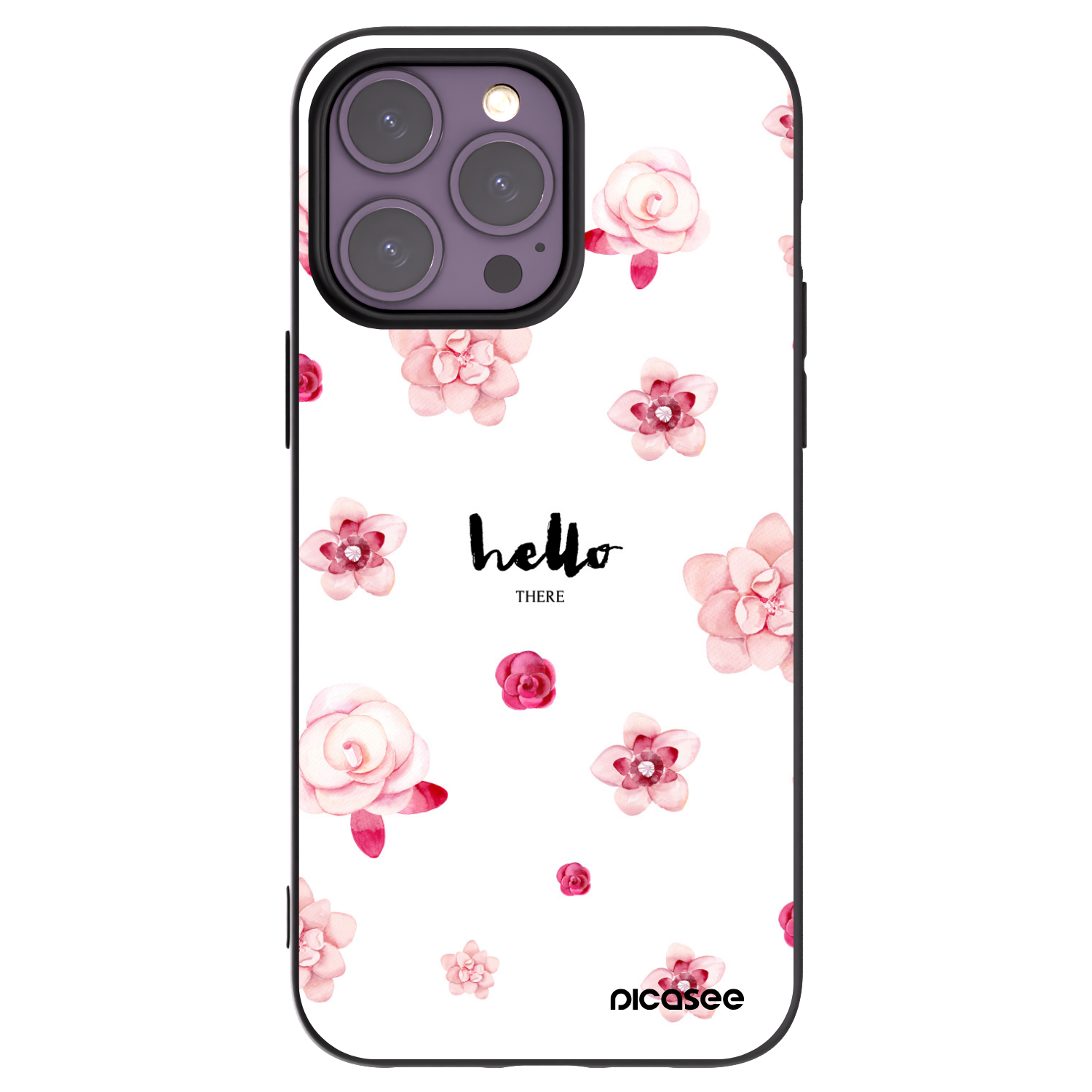 Picasee Μαύρη θήκη σιλικόνης για Apple iPhone 14 Pro Max - Hello there