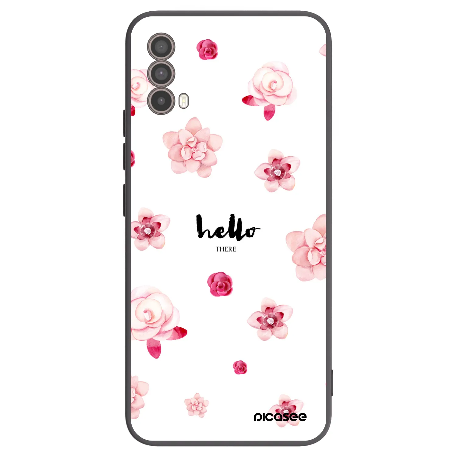 Picasee Μαύρη θήκη σιλικόνης για Motorola Moto E40 - Hello there