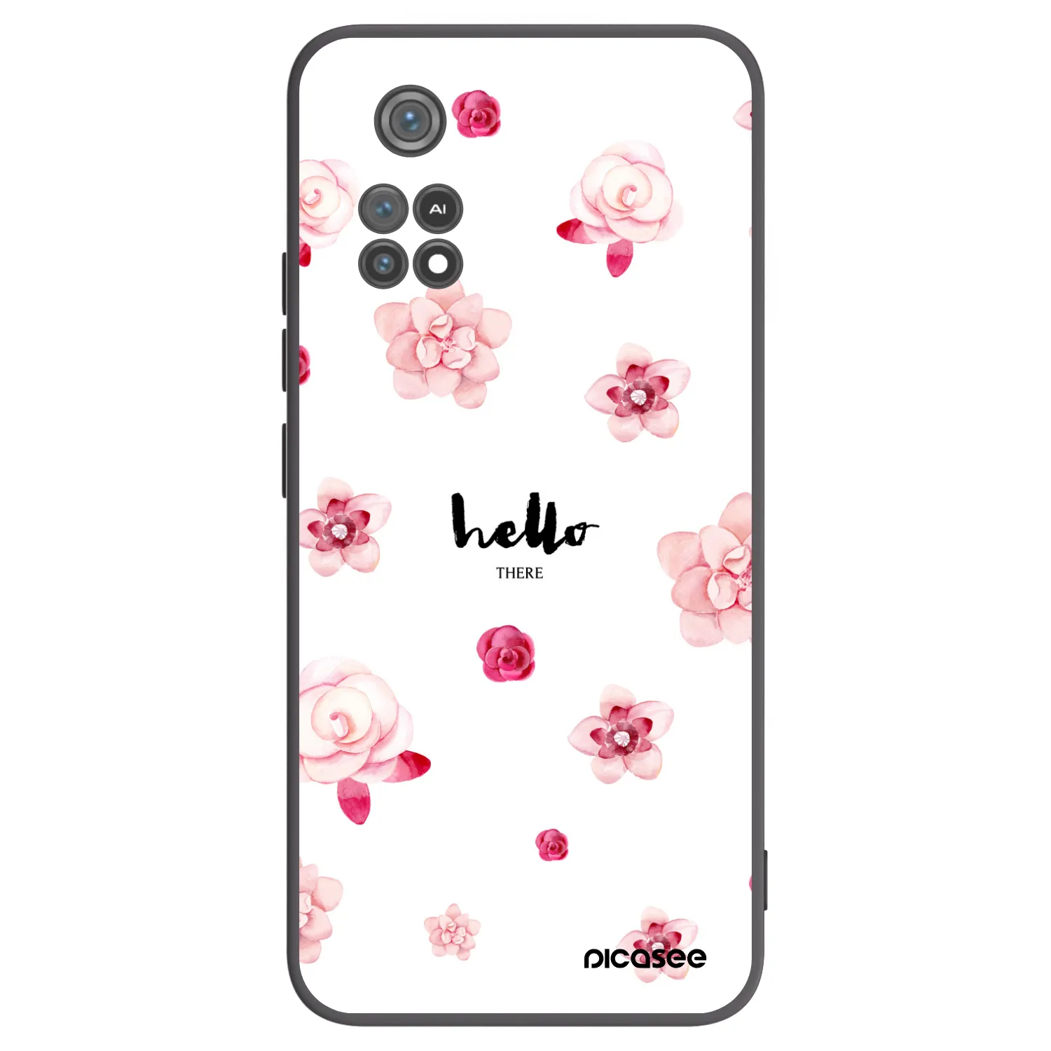 Picasee Μαύρη θήκη σιλικόνης για Xiaomi Poco M4 Pro - Hello there