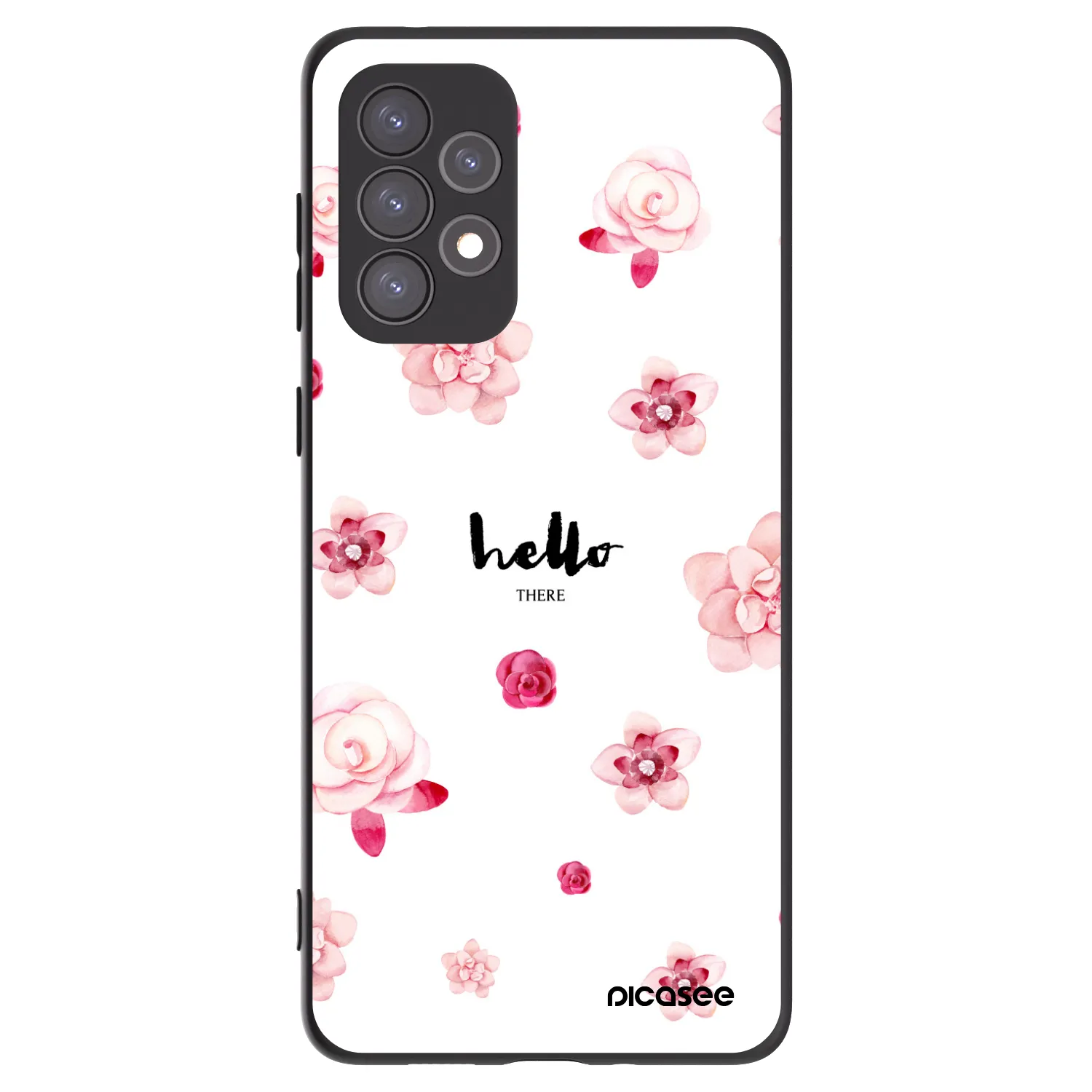 Picasee Μαύρη θήκη σιλικόνης για Samsung Galaxy A73 5G - Hello there
