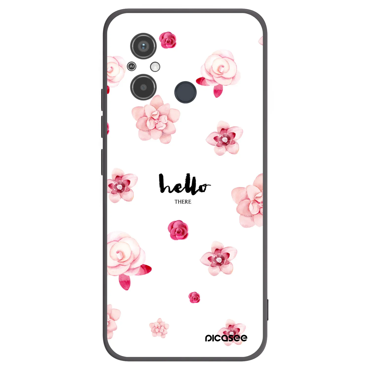 Picasee Μαύρη θήκη σιλικόνης για Xiaomi Redmi 12C - Hello there