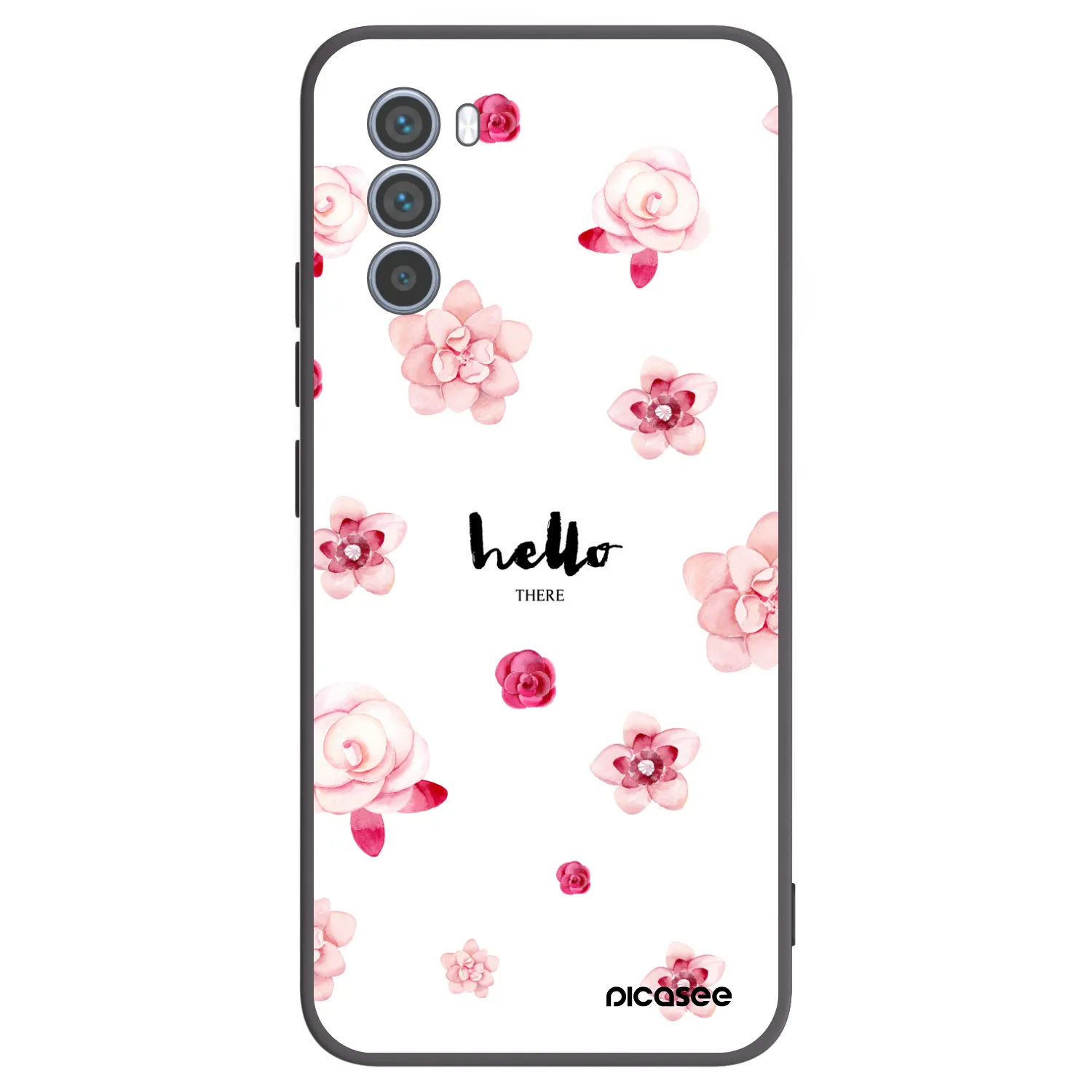 Picasee Μαύρη θήκη σιλικόνης για Motorola Moto G62 - Hello there