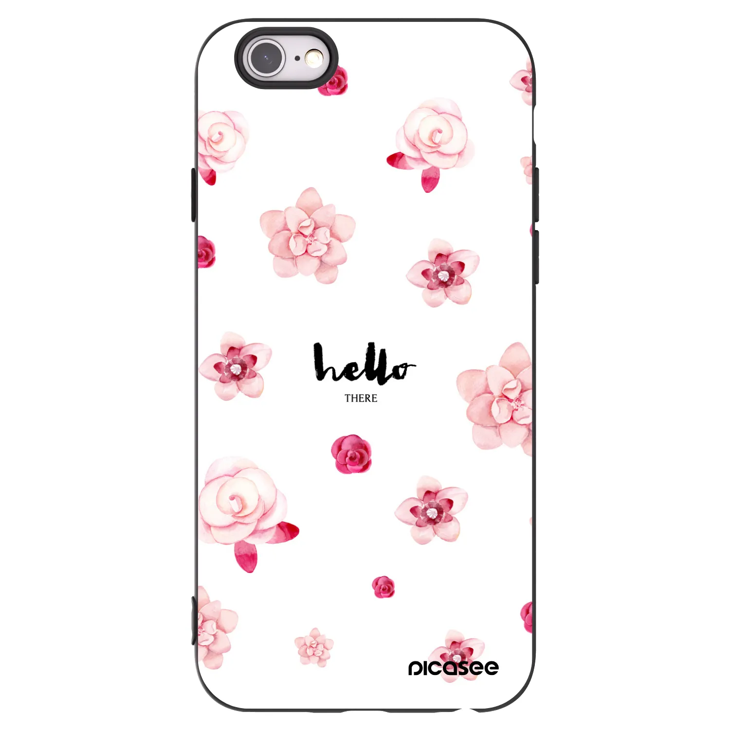 Picasee Μαύρη θήκη σιλικόνης για Apple iPhone 6/6S - Hello there