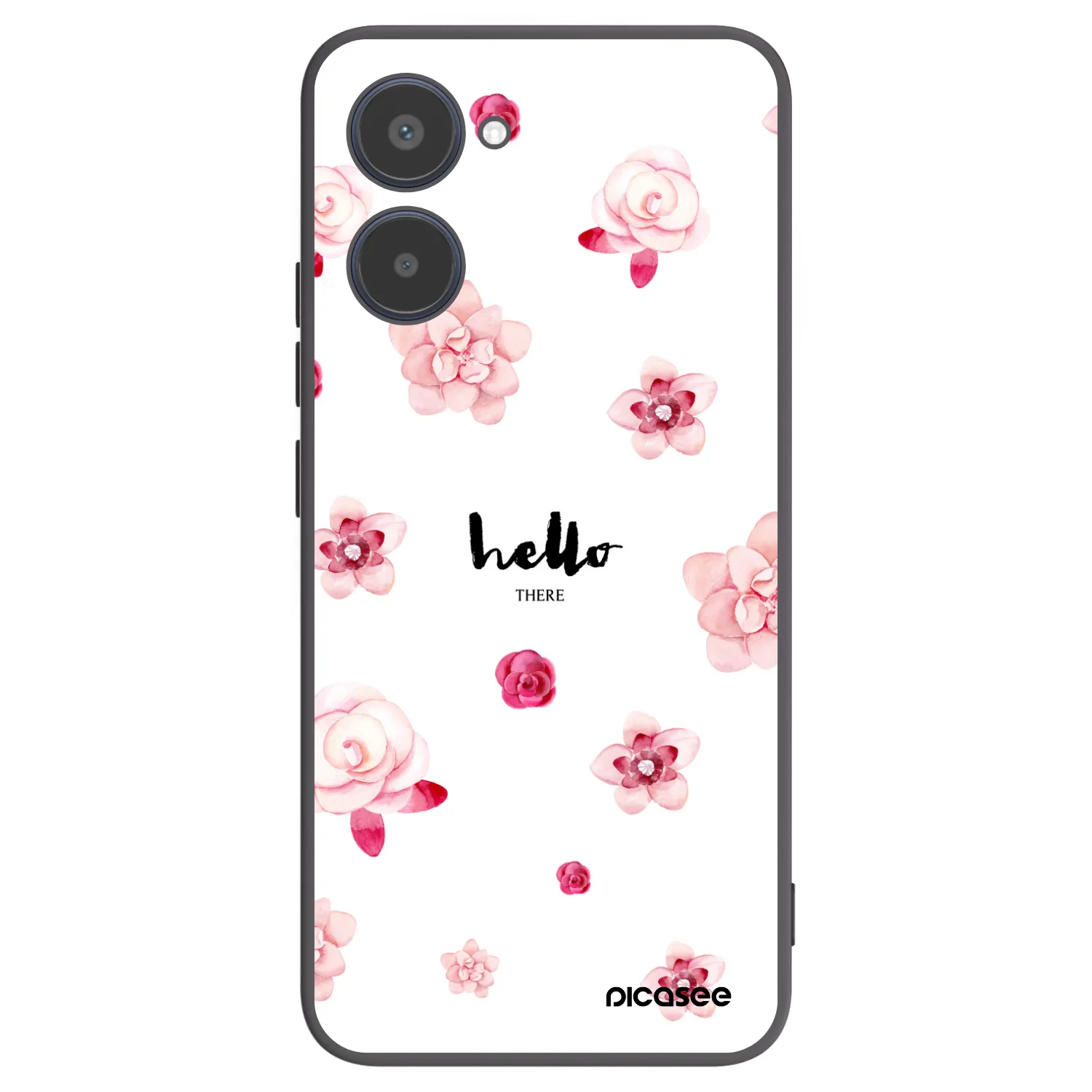 Picasee Μαύρη θήκη σιλικόνης για Realme 10 4G - Hello there