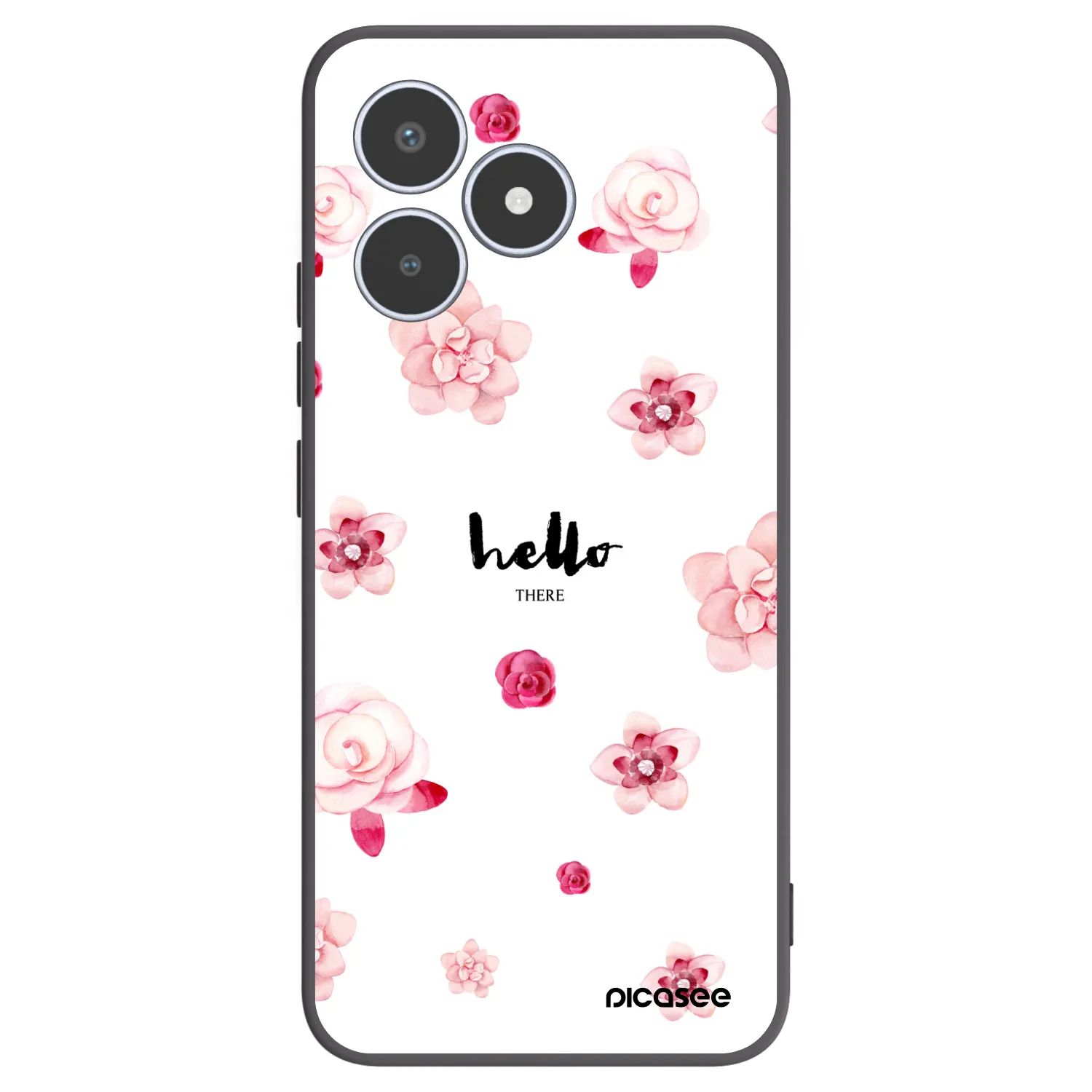 Picasee Μαύρη θήκη σιλικόνης για Realme C53 - Hello there