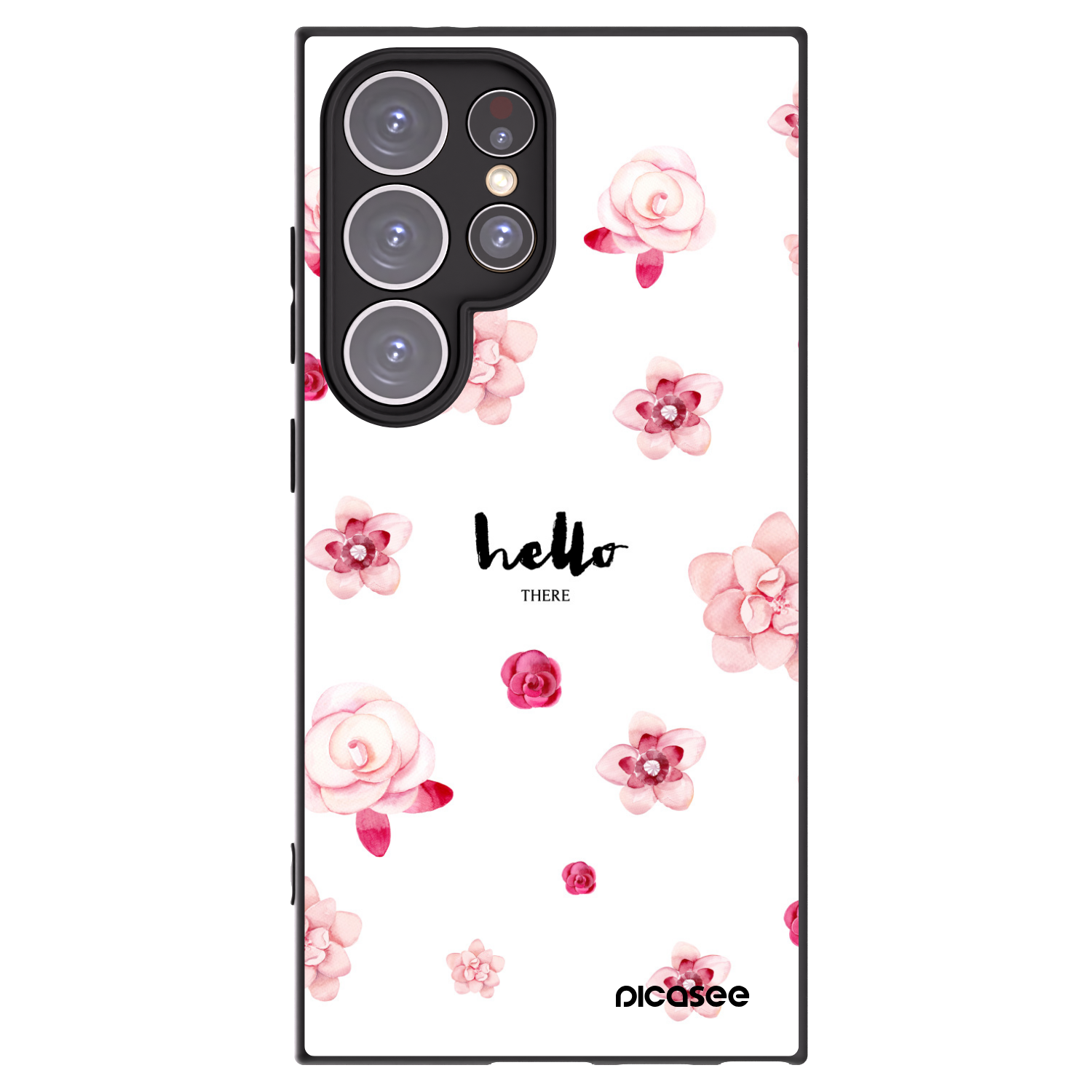 Picasee Μαύρη θήκη σιλικόνης για Samsung Galaxy S24 Ultra S928B 5G - Hello there
