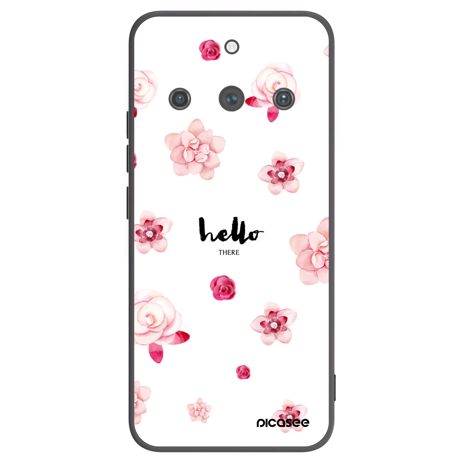 Picasee Μαύρη θήκη σιλικόνης για Realme 11 Pro+ - Hello there