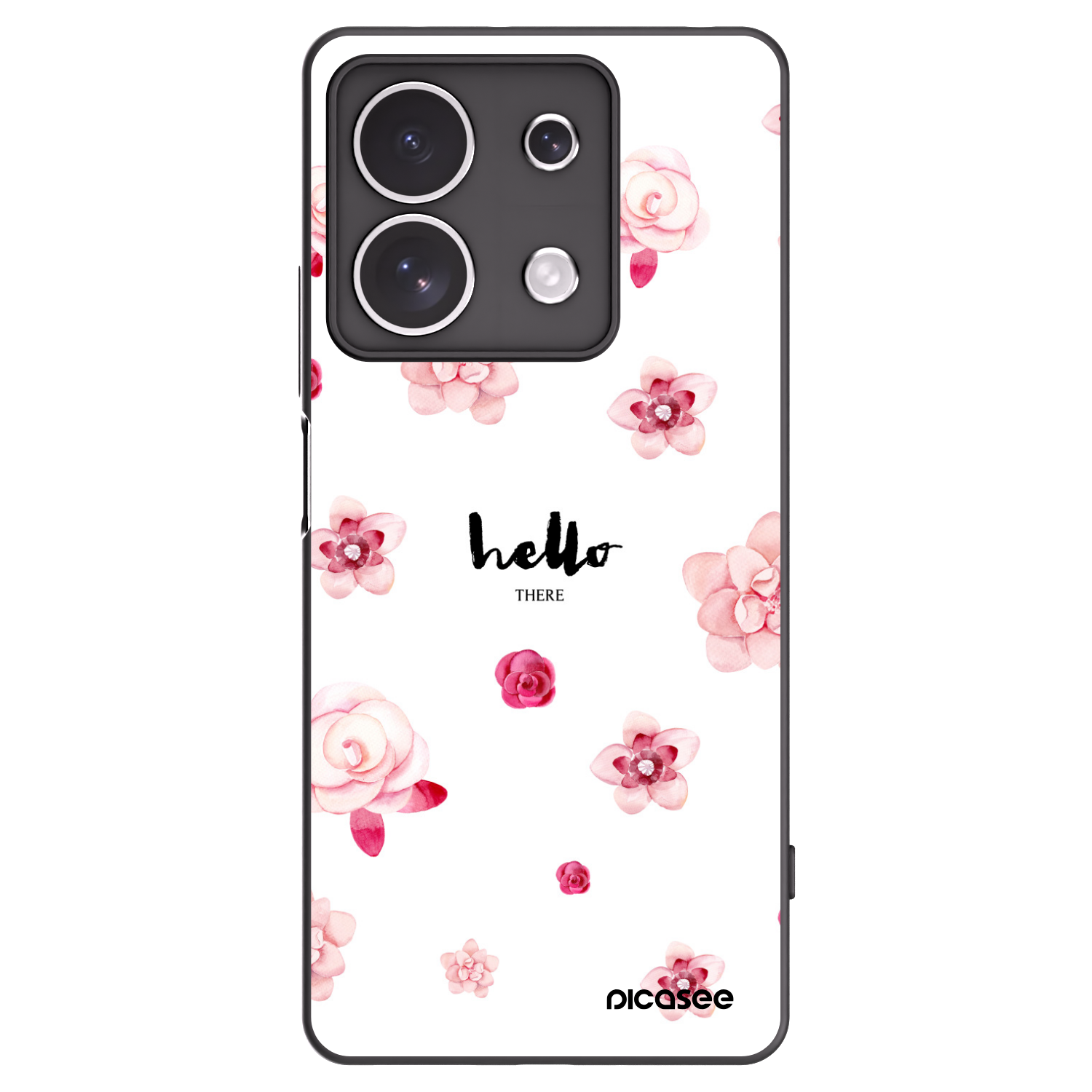 Picasee Μαύρη θήκη σιλικόνης για Xiaomi Redmi Note 13 4G - Hello there