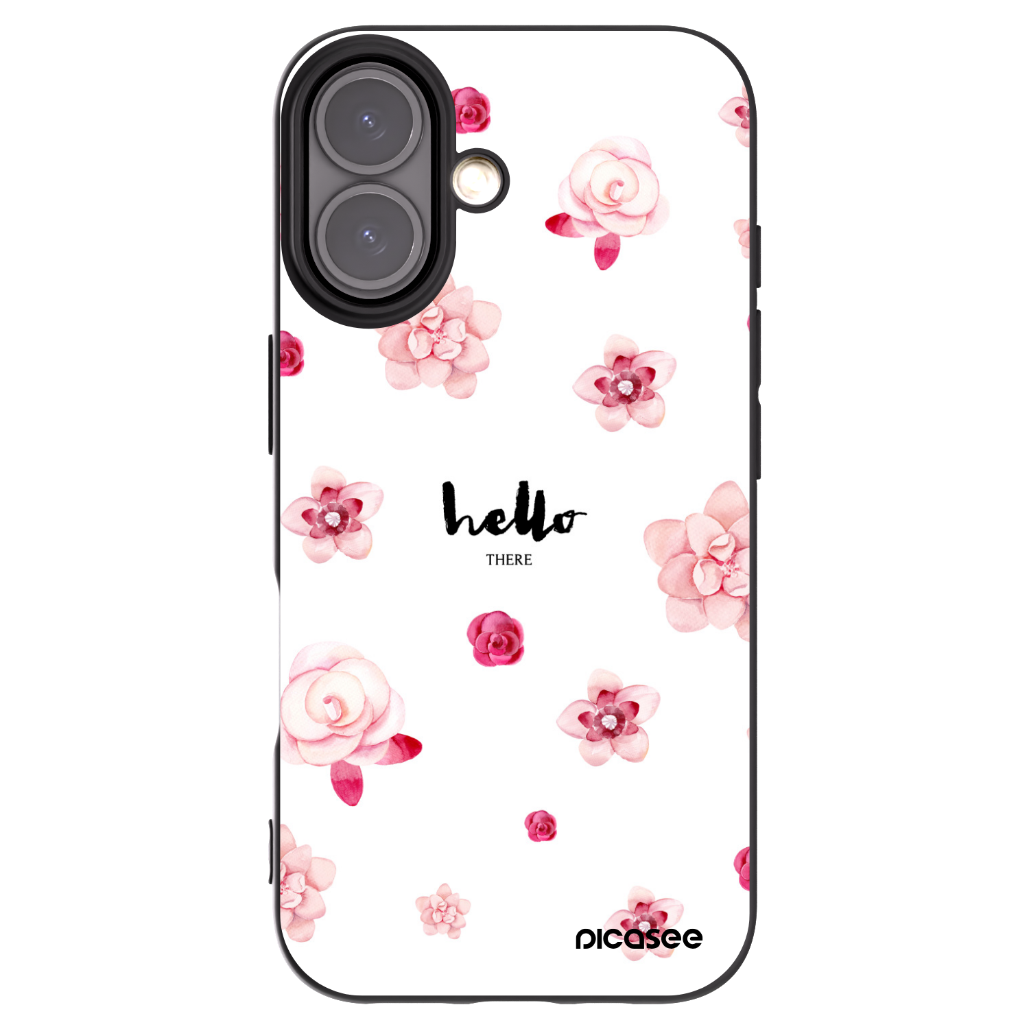 Picasee Μαύρη θήκη σιλικόνης για Apple iPhone 16 - Hello there