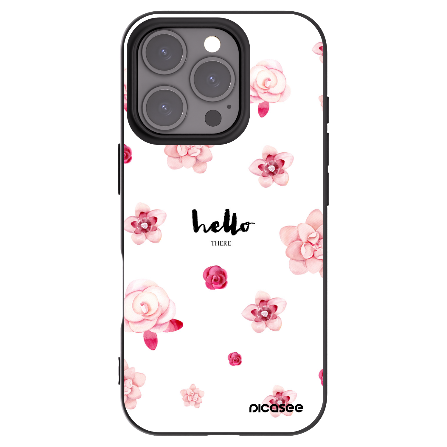 Picasee Μαύρη θήκη σιλικόνης για Apple iPhone 16 Pro - Hello there