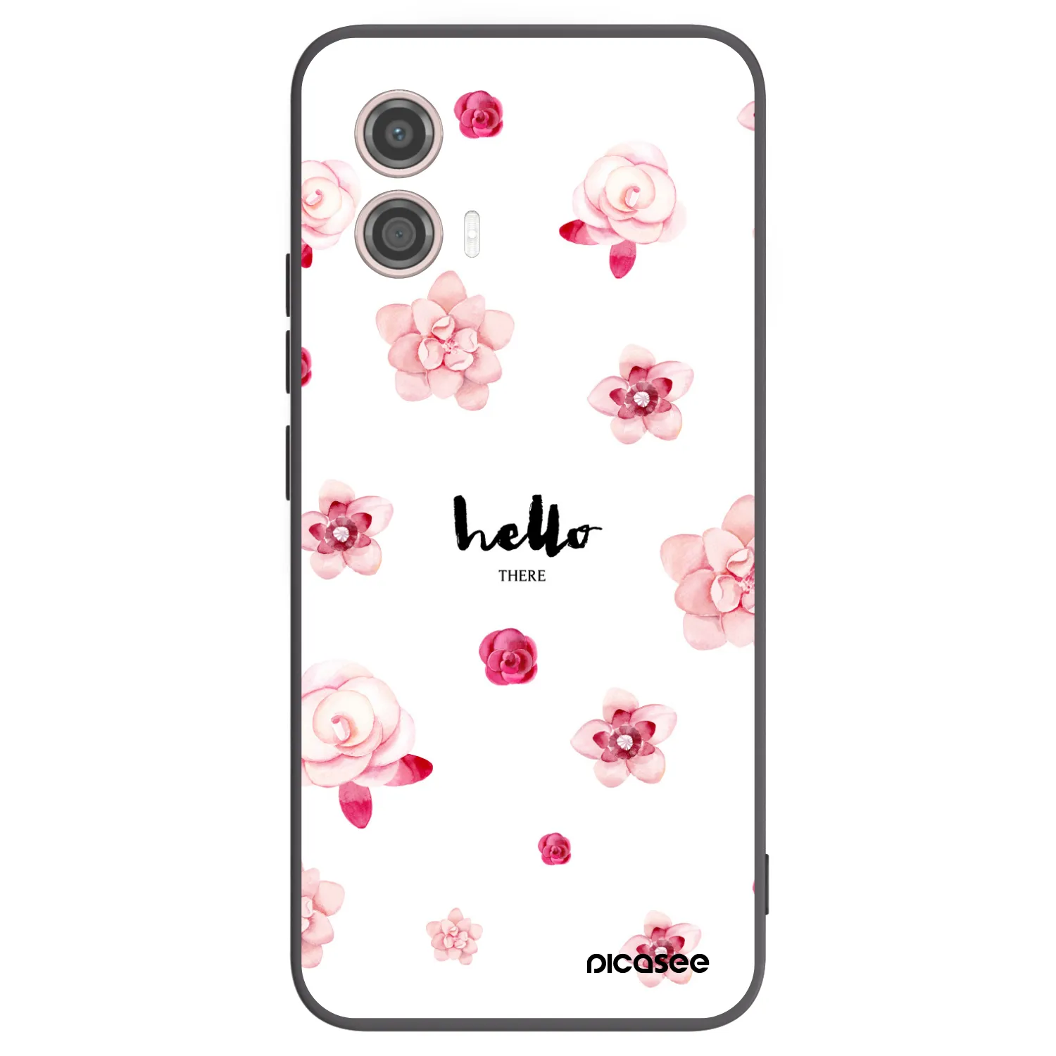 Picasee Μαύρη θήκη σιλικόνης για Motorola Moto G53 5G - Hello there