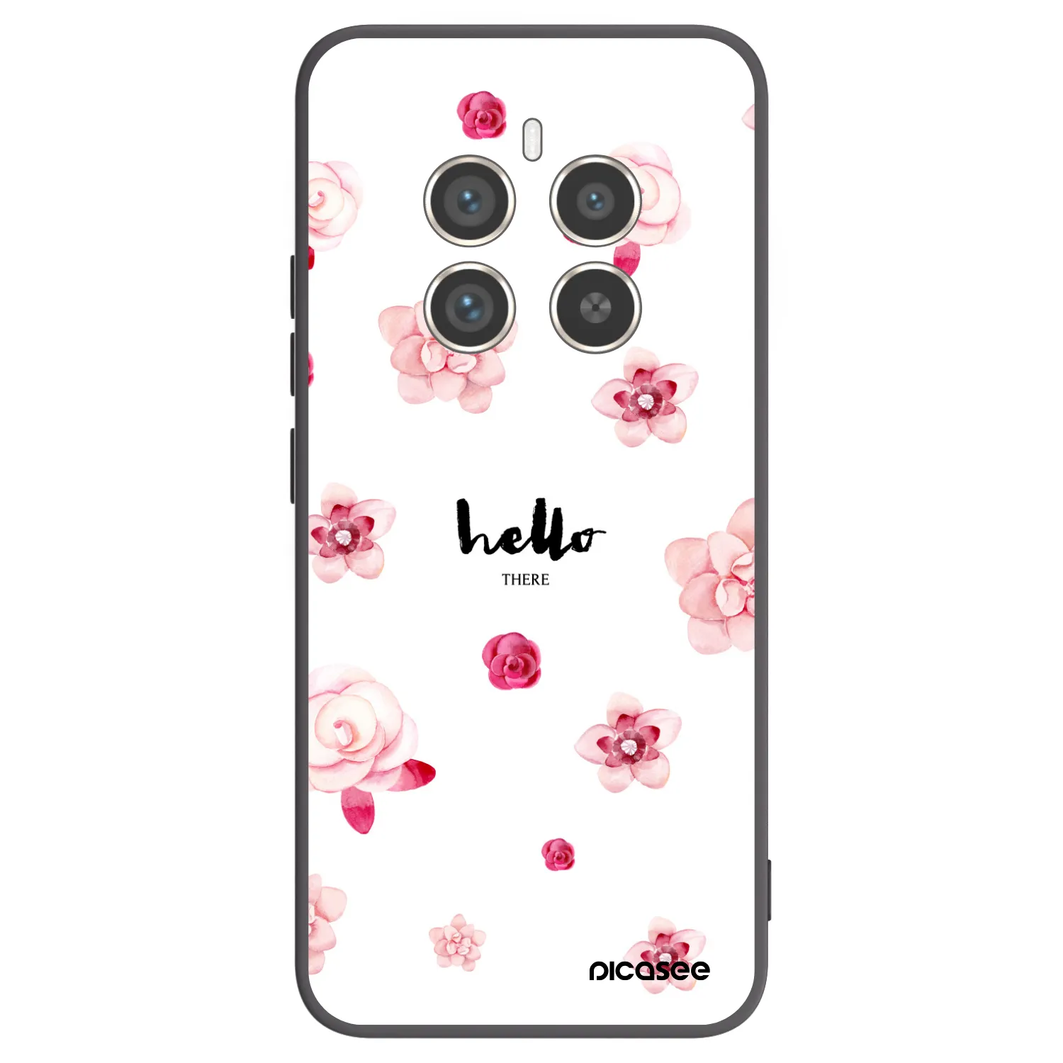 Picasee Μαύρη θήκη σιλικόνης για Realme 12 Pro 5G - Hello there