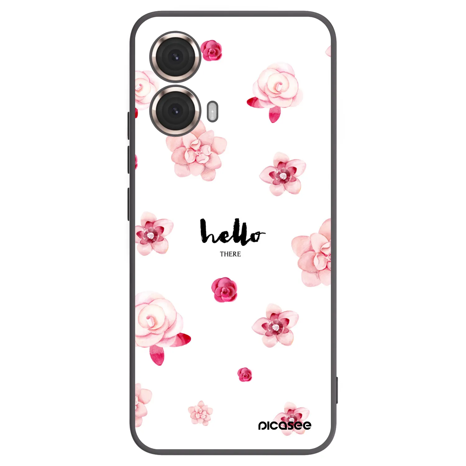 Picasee Μαύρη θήκη σιλικόνης για Motorola Moto G85 - Hello there