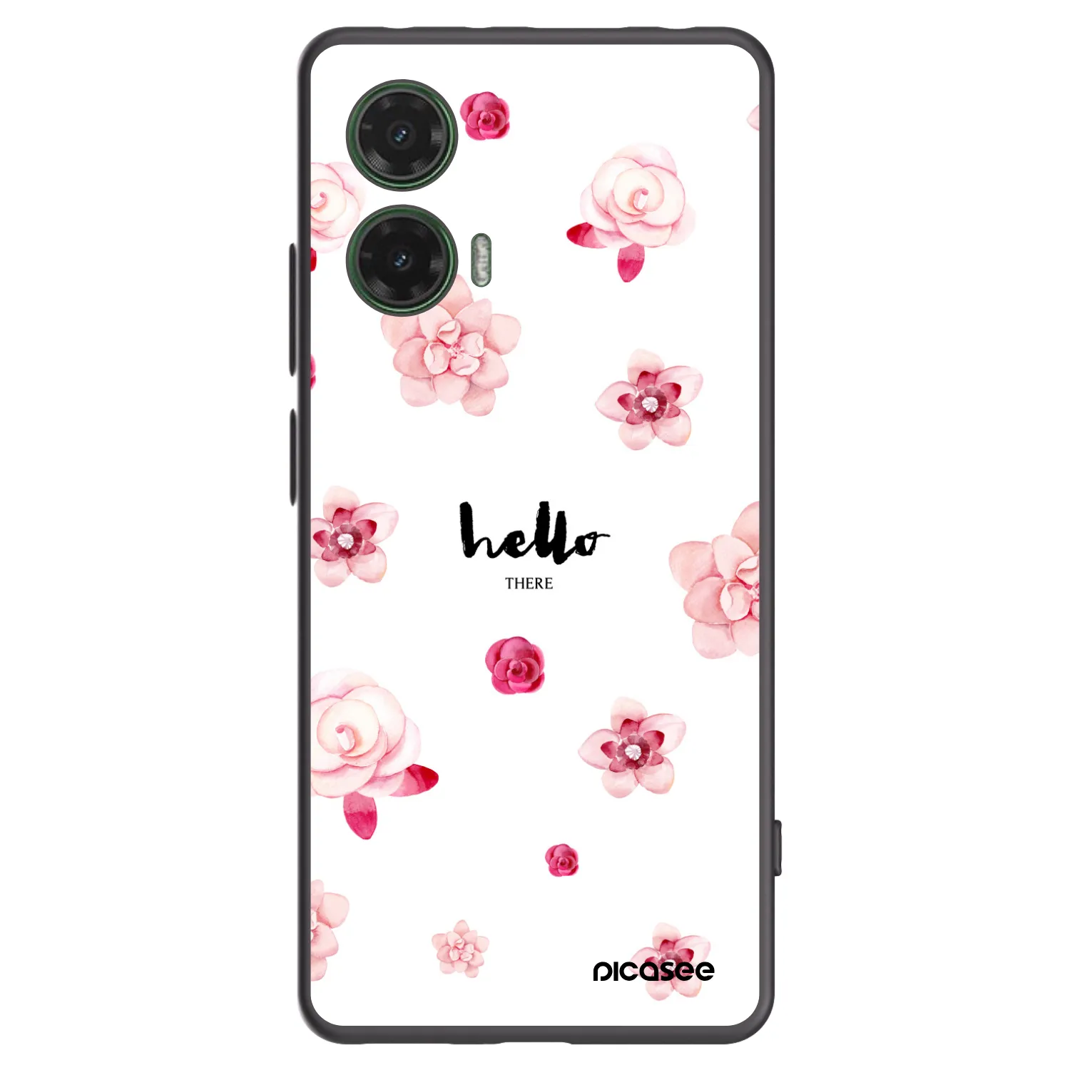 Picasee Μαύρη θήκη σιλικόνης για Motorola Moto G35 5G - Hello there