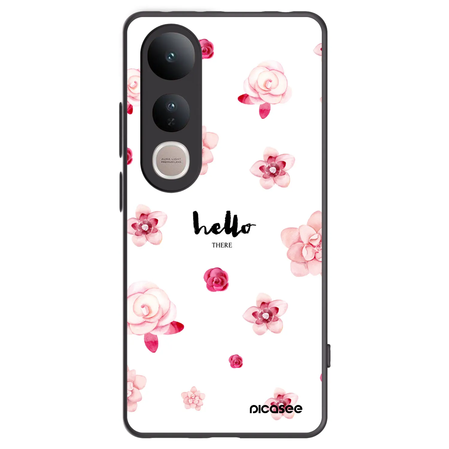 Picasee Μαύρη θήκη σιλικόνης για Vivo V50 Lite 5G - Hello there
