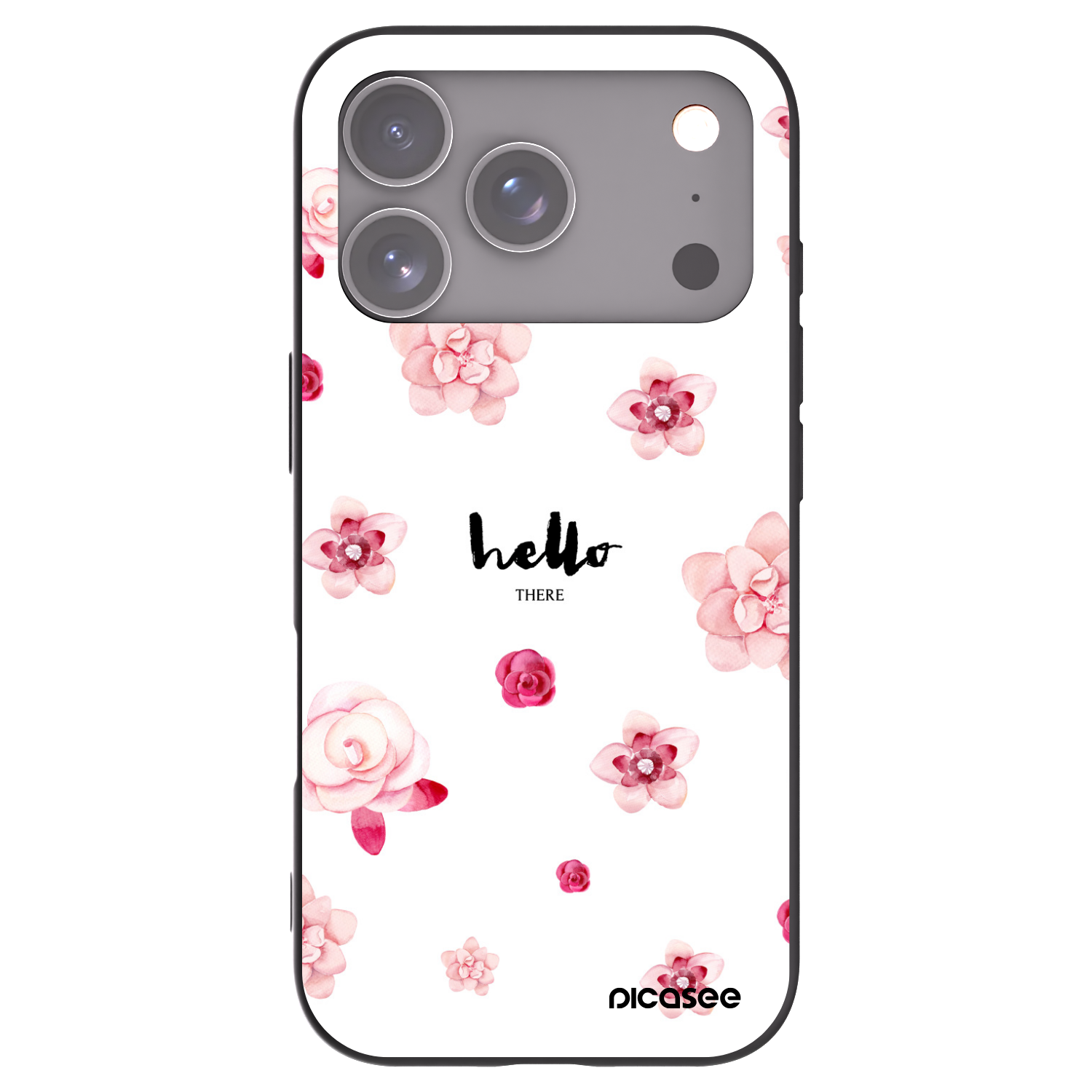Picasee Μαύρη θήκη σιλικόνης για Apple iPhone 17 Pro - Hello there