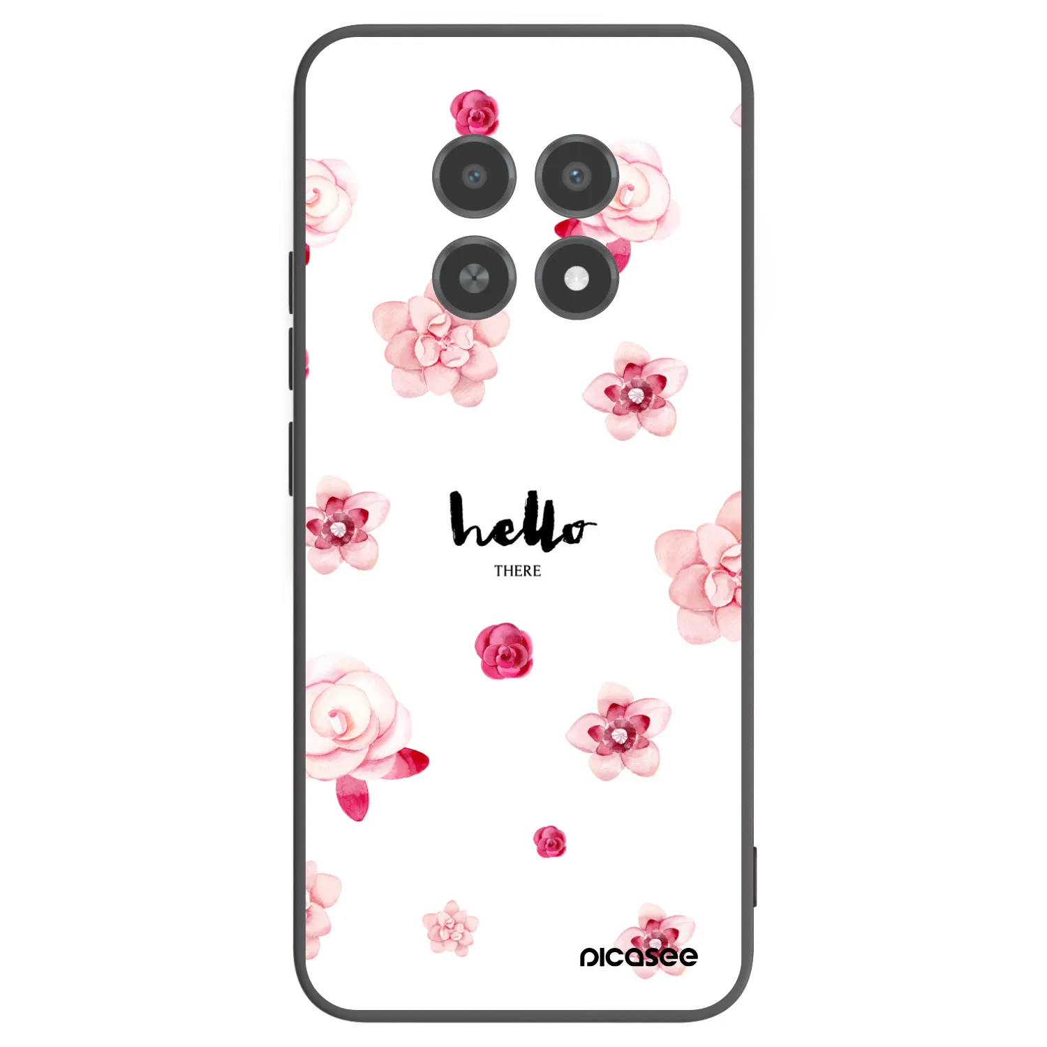 Picasee Μαύρη θήκη σιλικόνης για Realme 12X - Hello there