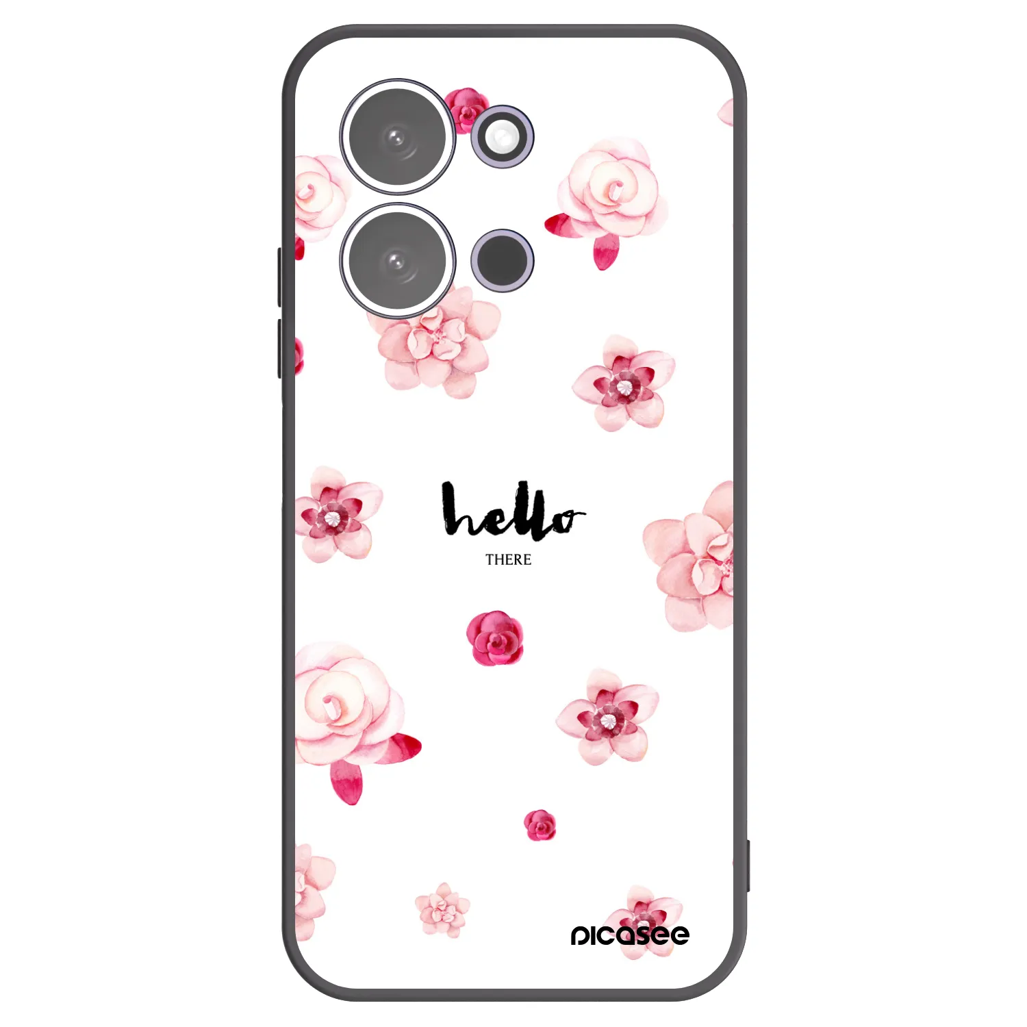 Picasee Μαύρη θήκη σιλικόνης για Xiaomi Redmi 15C 5G - Hello there