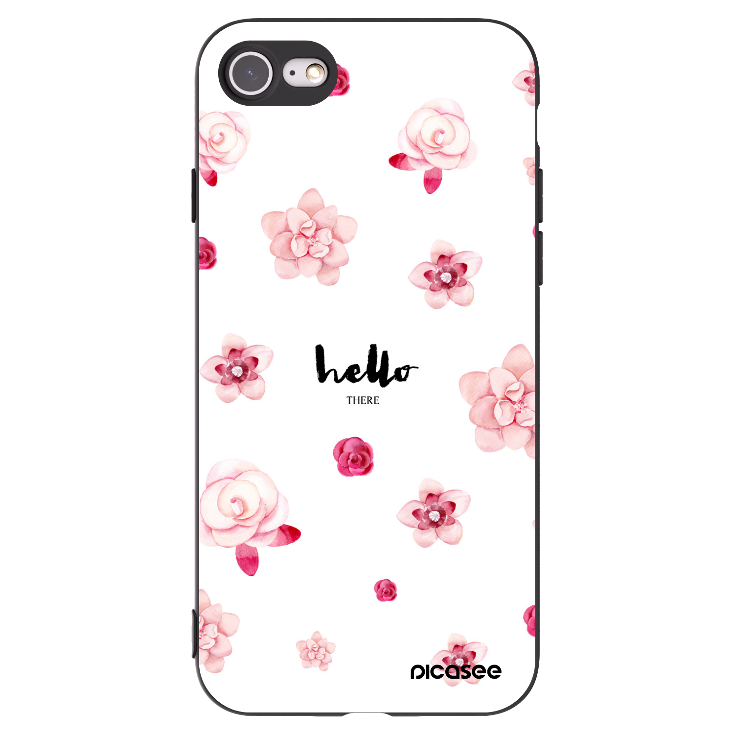 Picasee Μαύρη θήκη σιλικόνης για Apple iPhone SE 2020 - Hello there