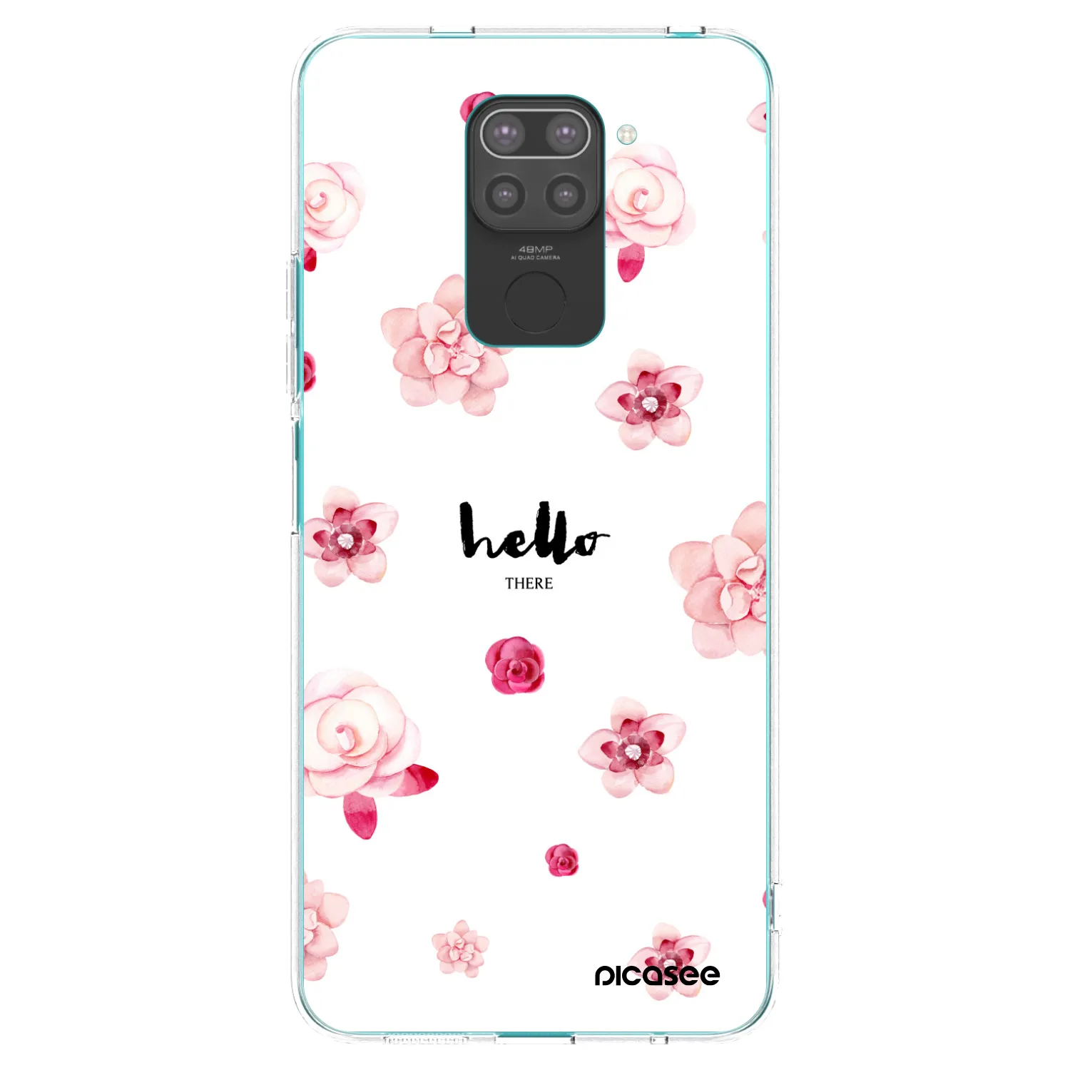 Picasee Μαύρη θήκη σιλικόνης για Xiaomi Redmi Note 9 - Hello there