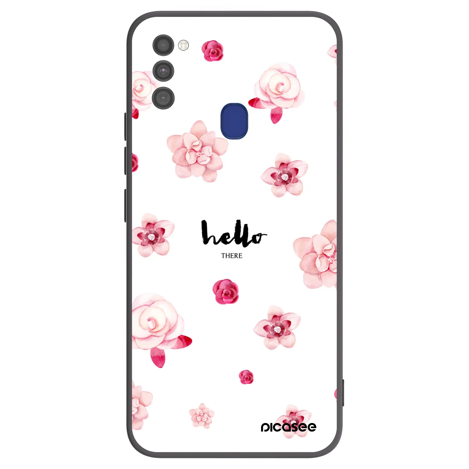 Picasee Μαύρη θήκη σιλικόνης για Samsung Galaxy M21 M215F - Hello there