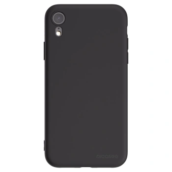 Picasee Μαύρη θήκη σιλικόνης για Apple iPhone XR - Clear