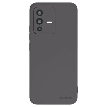 Picasee Μαύρη θήκη σιλικόνης για Vivo V23 5G - Clear