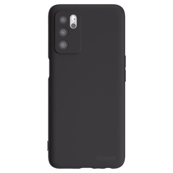 Picasee Μαύρη θήκη σιλικόνης για OPPO A16s - Clear