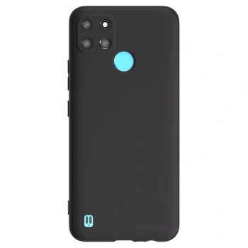 Picasee Μαύρη θήκη σιλικόνης για Realme C21Y - Clear